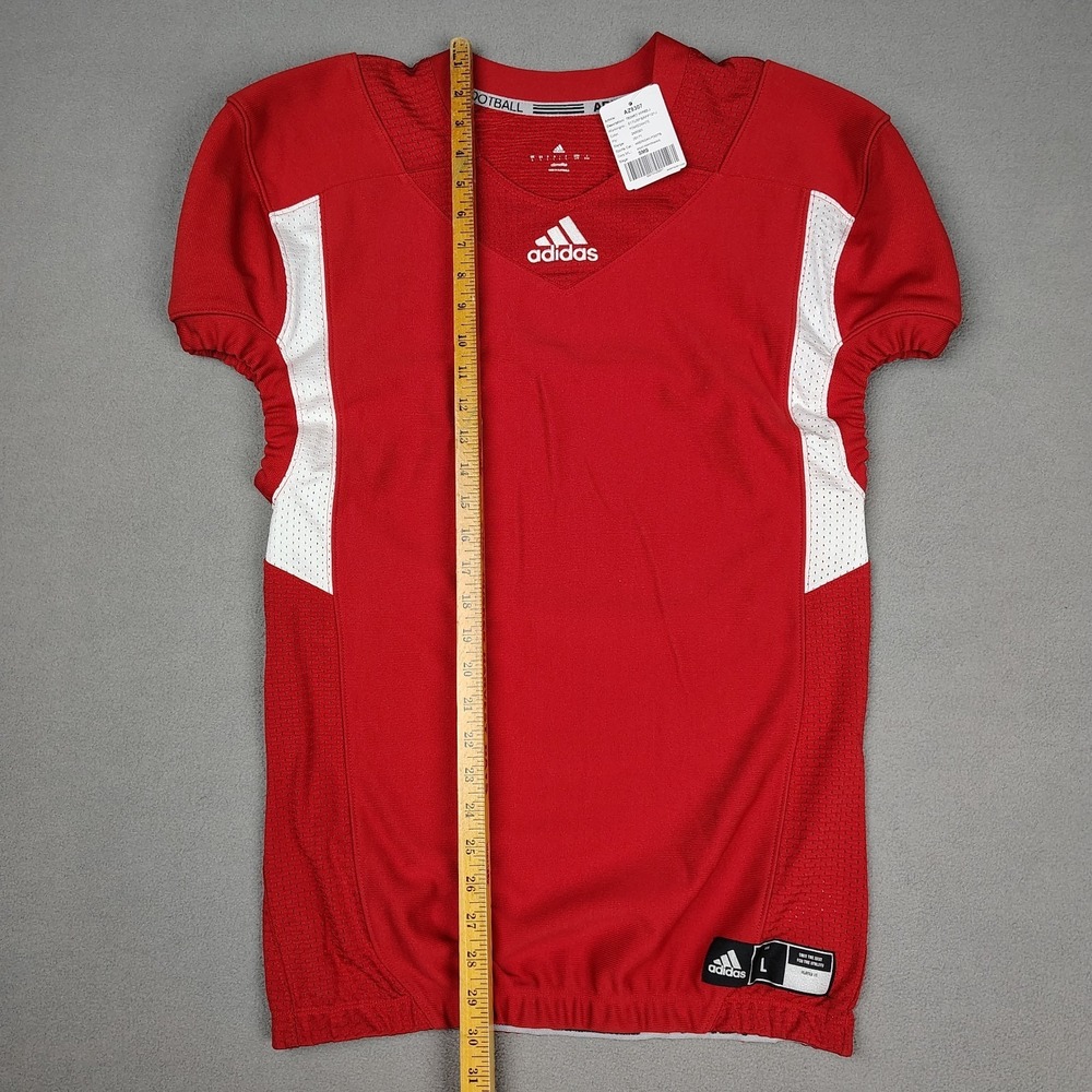 Adidas Techfit Football Jersey Men Large Red Compression Hyped Athletic Fit New - Picture 6 of 8